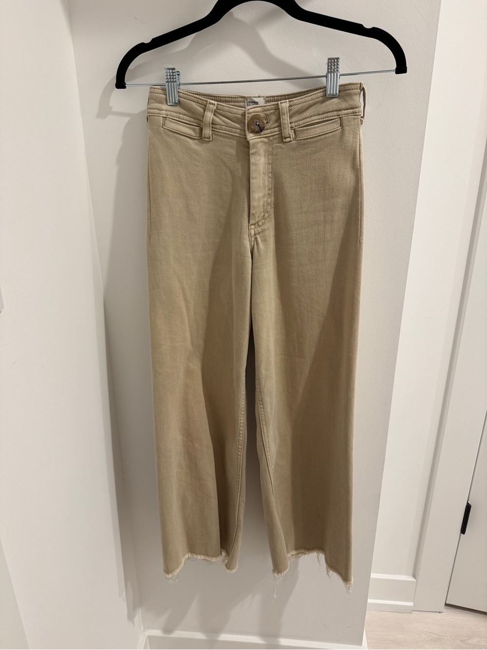 Maeve Ettie High-Rise Cropped Wide Leg Jeans